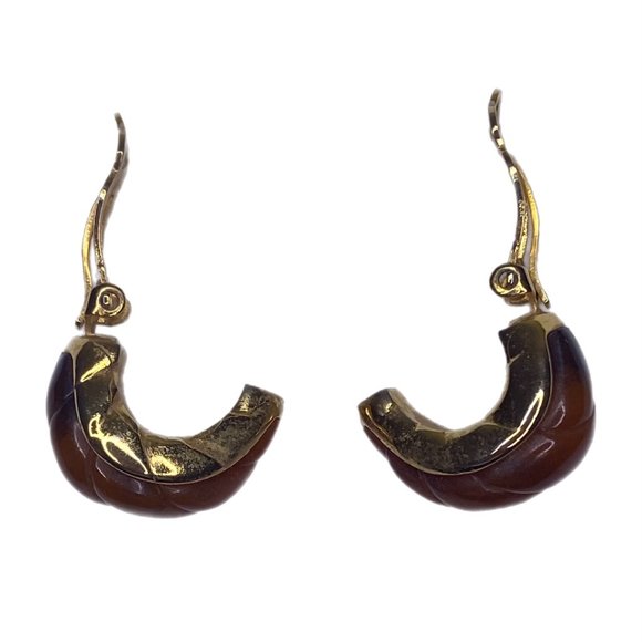 Women's Brown Pendant Necklace with Matching Clip-On Earrings - Picture 11 of 11